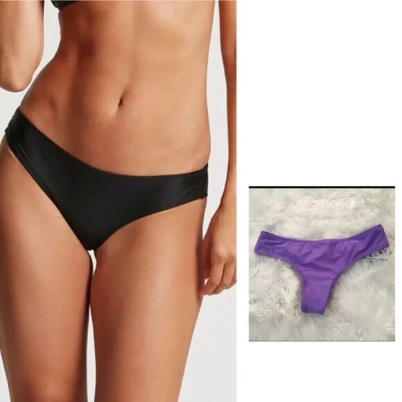 Volcom Other - NEW Volcom Women’s Simply Solid Cheeky Purple Swimsuit Bottoms Size XS